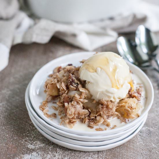 Bourbon and Honey Apple Crisp