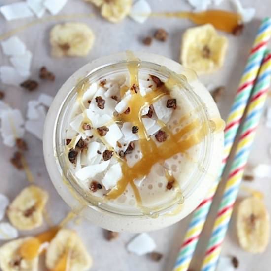 Salted Caramel Banana Cream Shake