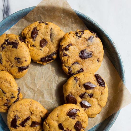 Pumpkin Chocolate Chip Cookies