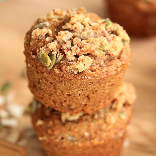 Healthy Nutty Cinnamon Muffins