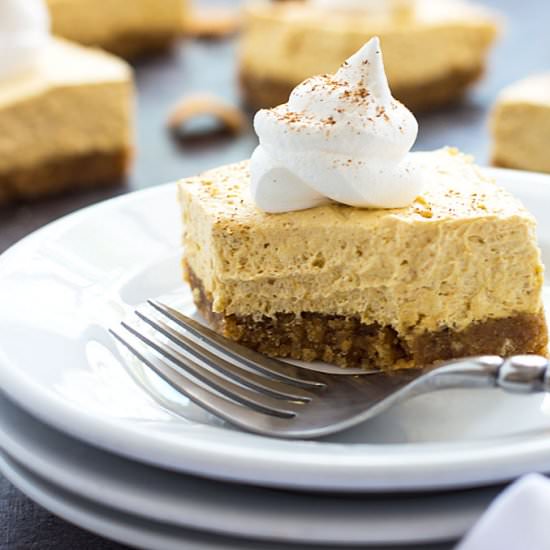 No Bake Pumpkin Cheesecake Bars