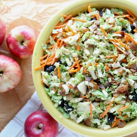 Apple Bacon Brussels Sprouts Salad