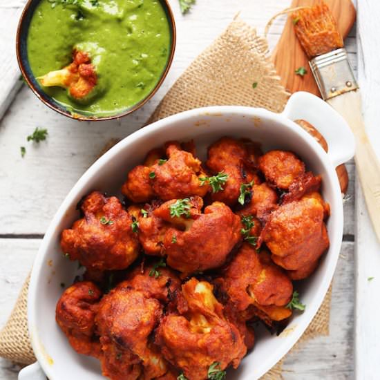 Spicy Red Curry Cauliflower “Wings”