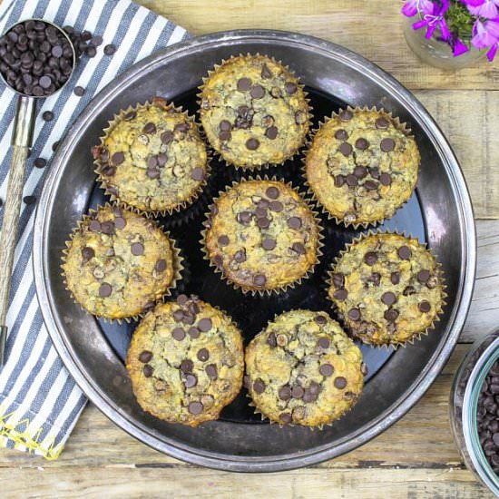 Vegan Banana-Chocolate Chip Muffins