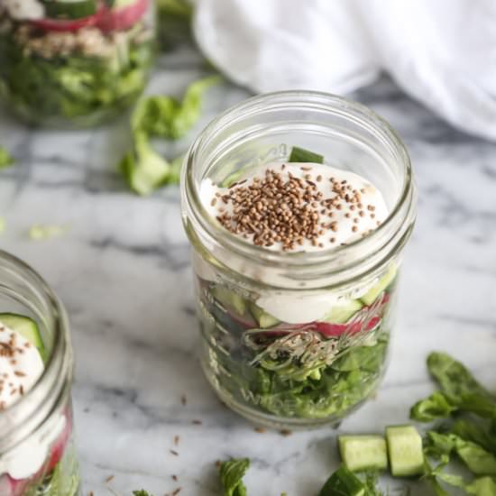 Seven Layer Salad in a Jar
