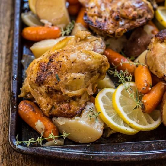 Crock Pot Lemon Garlic Chicken