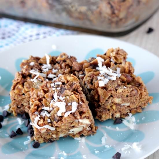 No Bake Peanut Butter Cereal Bar