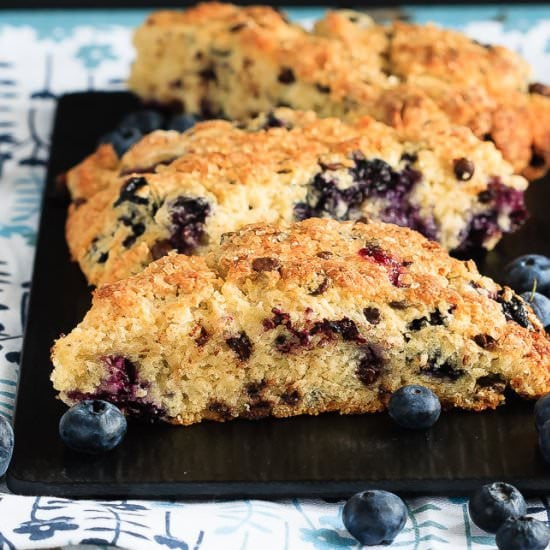 Blueberry Chocolate Chip Scones