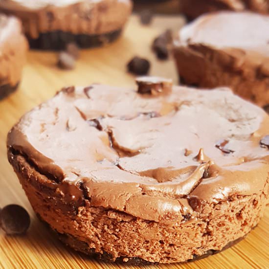 Mini Triple Chocolate Cheesecakes