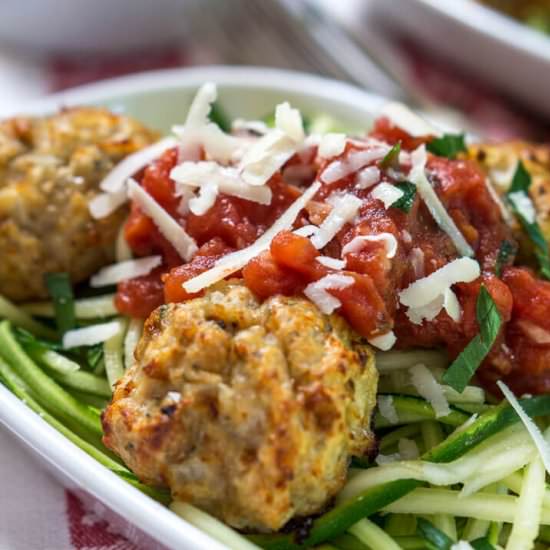 Zucchini Noodles & Chicken Meatball