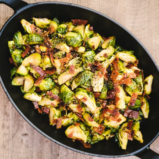 Spicy Italian Brussels Sprouts