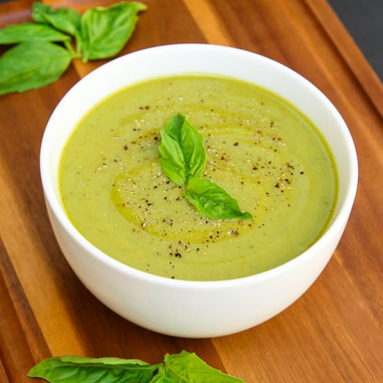 Velvety Zucchini Basil Soup