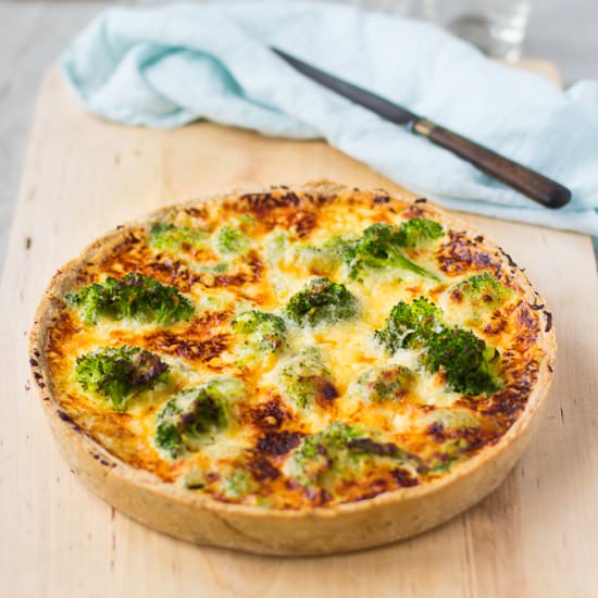 Quiche with broccoli & green beans