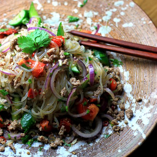 Thai Pork Salad with Konjac Noodles