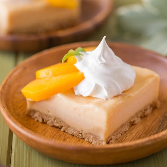 Easy Homemade Peach Ice Cream Bars