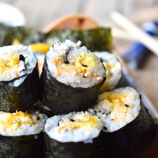 Spicy Crispy Mango Sushi Rolls