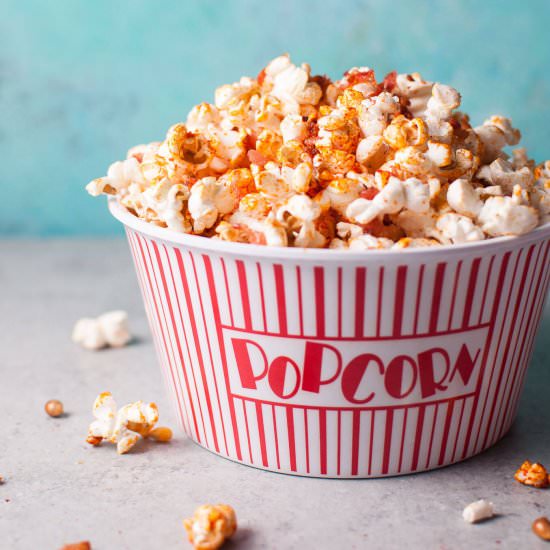 Sriracha Bacon Popcorn