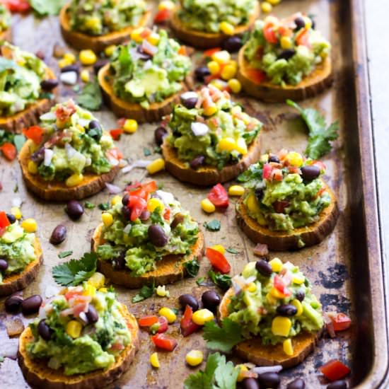 Sweet Potato Bites with Guacamole