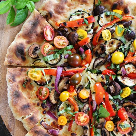 Garlic Butter Grilled Pizza