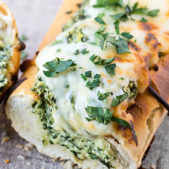 Spinach Artichoke Stuffed Bread
