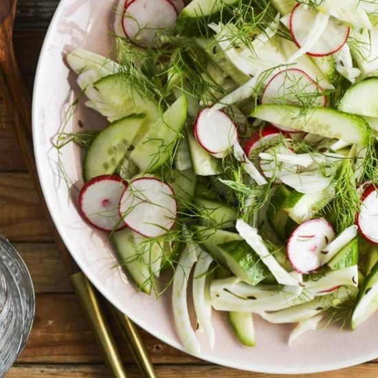 Cucumber-Radish Salad with Fennel