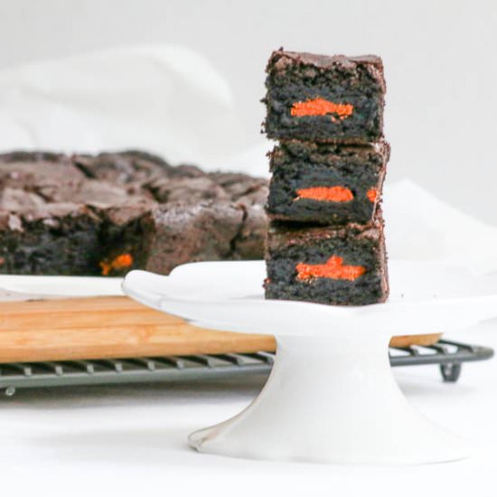 Halloween Oreo Brownies