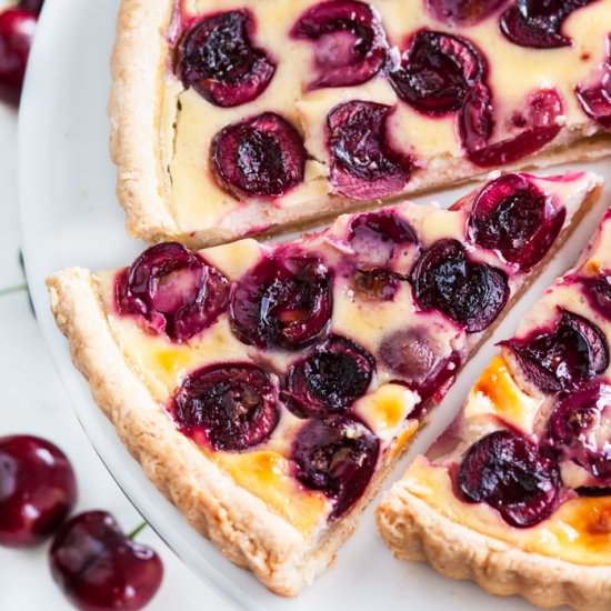 Cherry Custard Tart