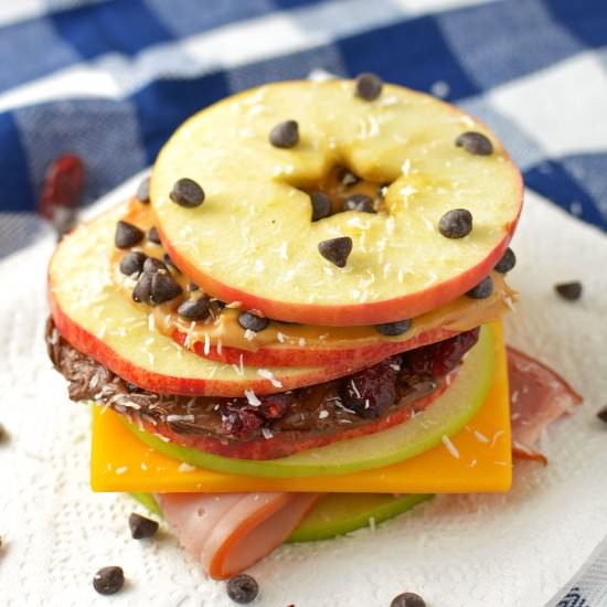 Apple Slice Snack Sandwiches
