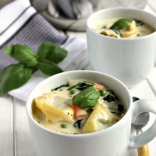 Creamy Veggie Tortellini Soup