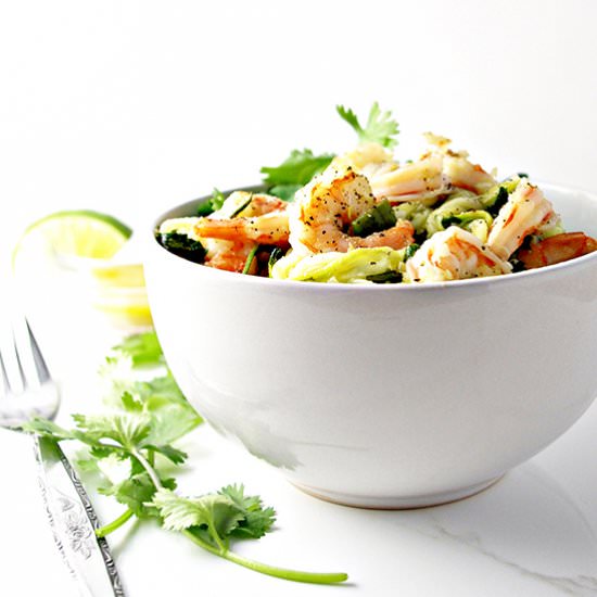 Cilantro Lime Shrimp with Zoodles