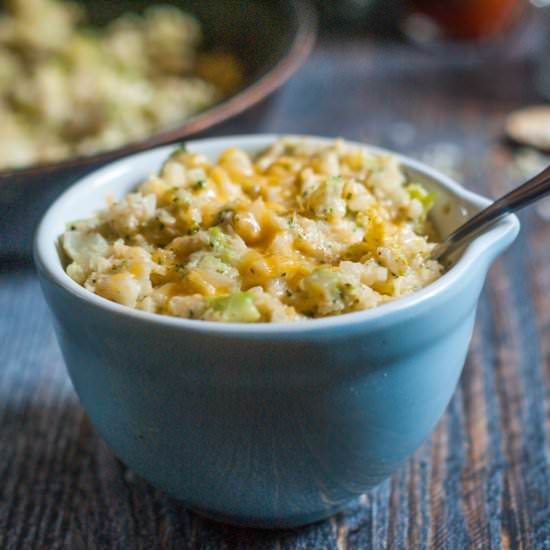 Cheesy Broccoli Cauliflower Rice