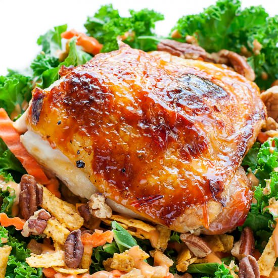 Honey Glazed Chicken and Kale Salad