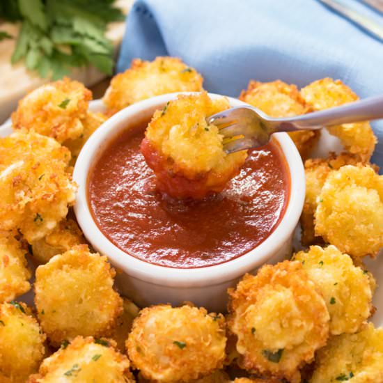 Parmesan Crusted Tortellini Bites