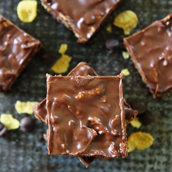 Crunchy No-Bake Chocolate Bars