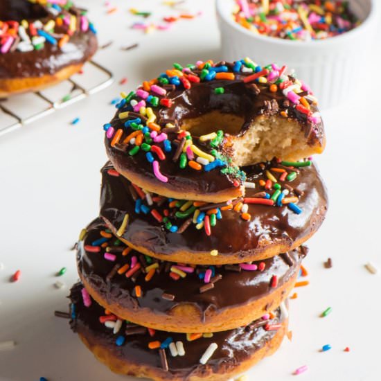 Vegan Chocolate Glazed Donuts