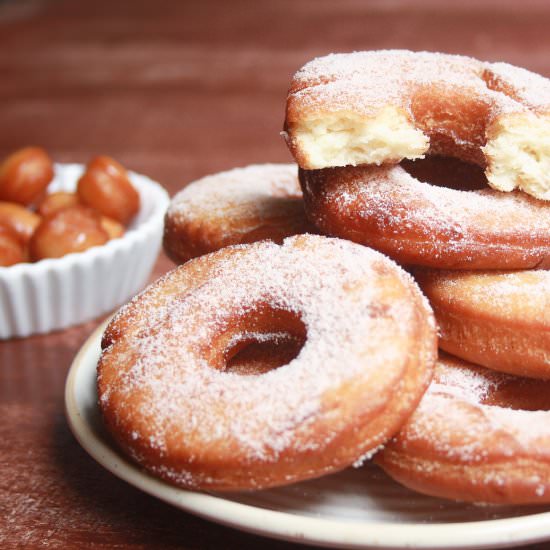 Homemade Fried Eggless Donuts