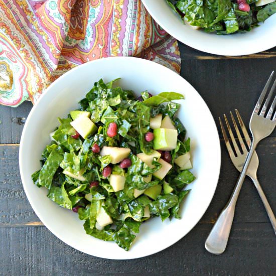 Pomegranate and Apple Kale Salad