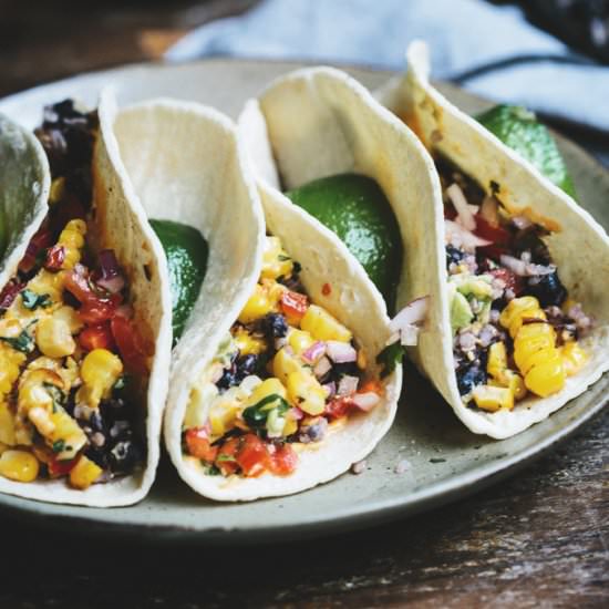 Chilli Corn Vegan Tacos