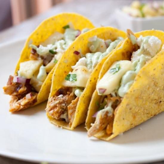 Spicy Chicken Pineapple Tacos