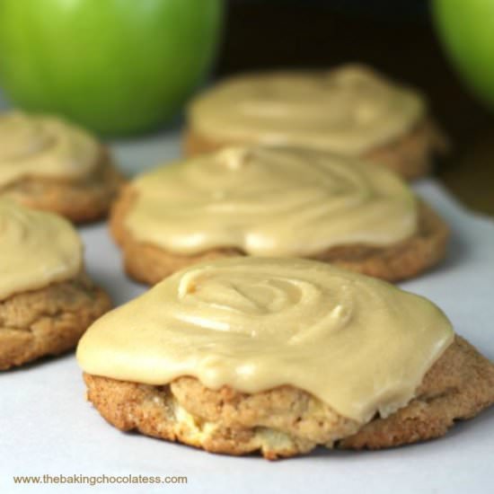 Soft Caramel Apple Drop Cookies