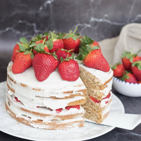 Egg Free Caramel Sponge Cake
