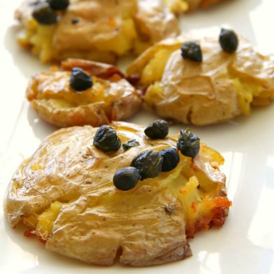 Irish Roadkill Smashed Potatoes
