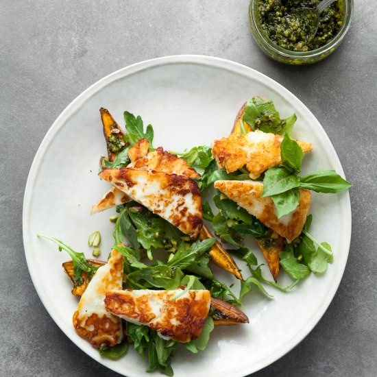 Sweet Potato Halloumi Tartines