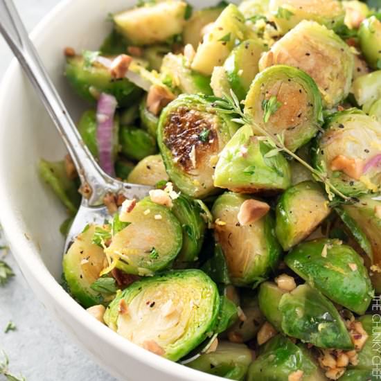 Brussels Sprouts with Hazelnut Herb