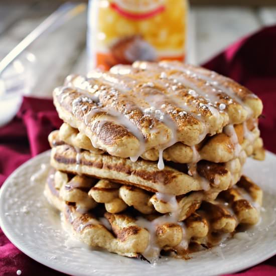 Pumpkin Spice Grill Pan Waffles