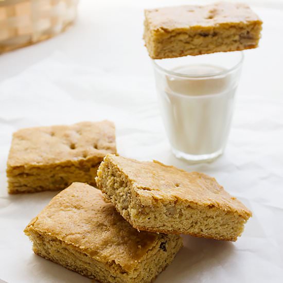 Butterscotch Blondies With Walnuts