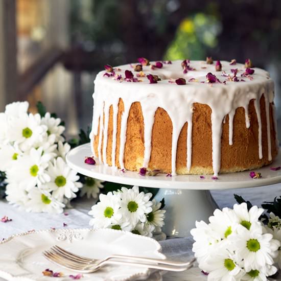 Vanilla & Rose Chiffon Cake