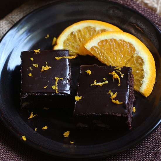 Chocolate Orange Walnut Brownies