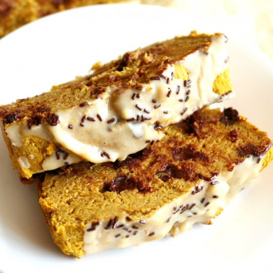 Tahini Chocolate Chip Pumpkin Bread