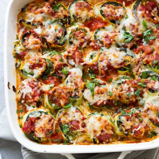 Zucchini Lasagna Rolls